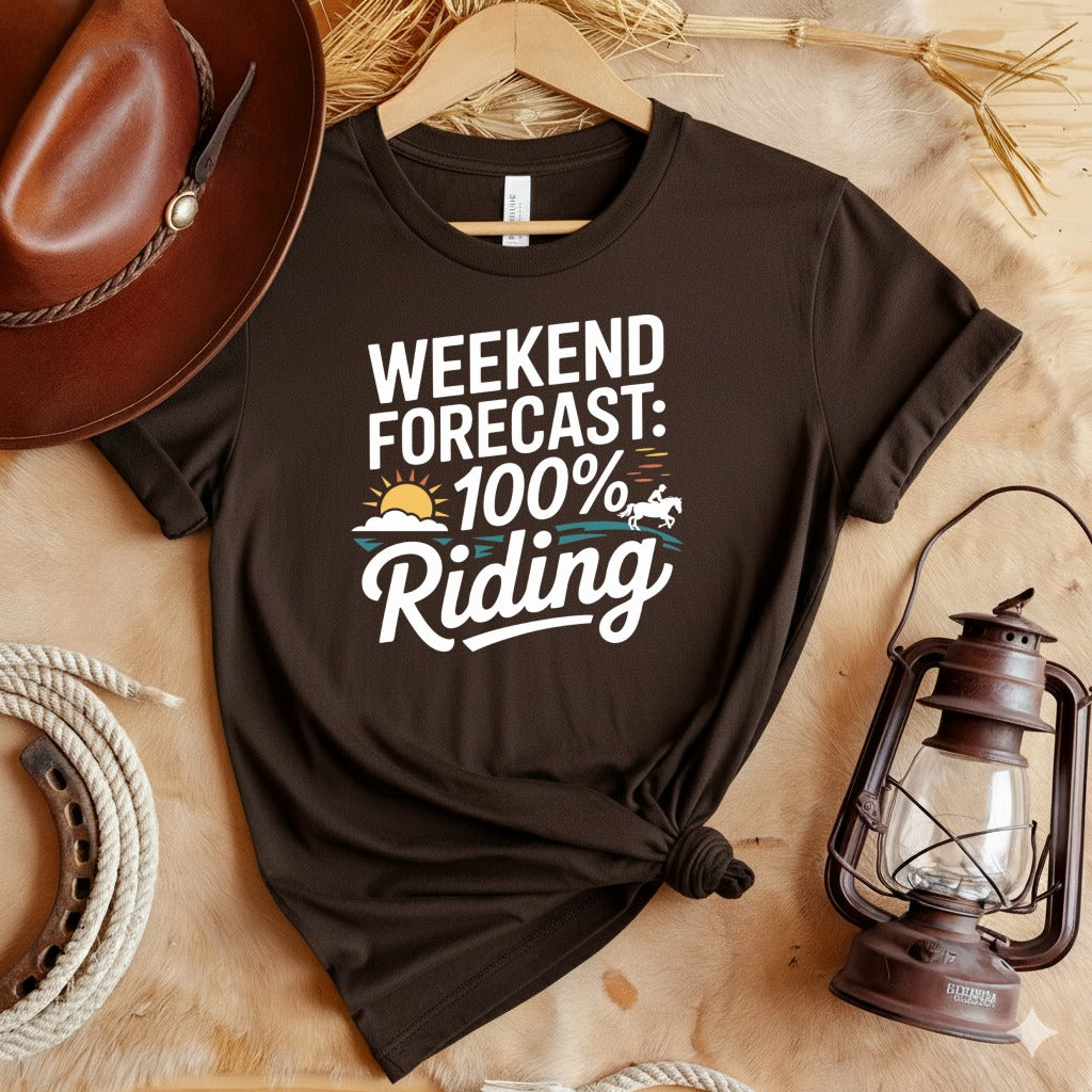 Weekend Forecast Horse Riding T-Shirt