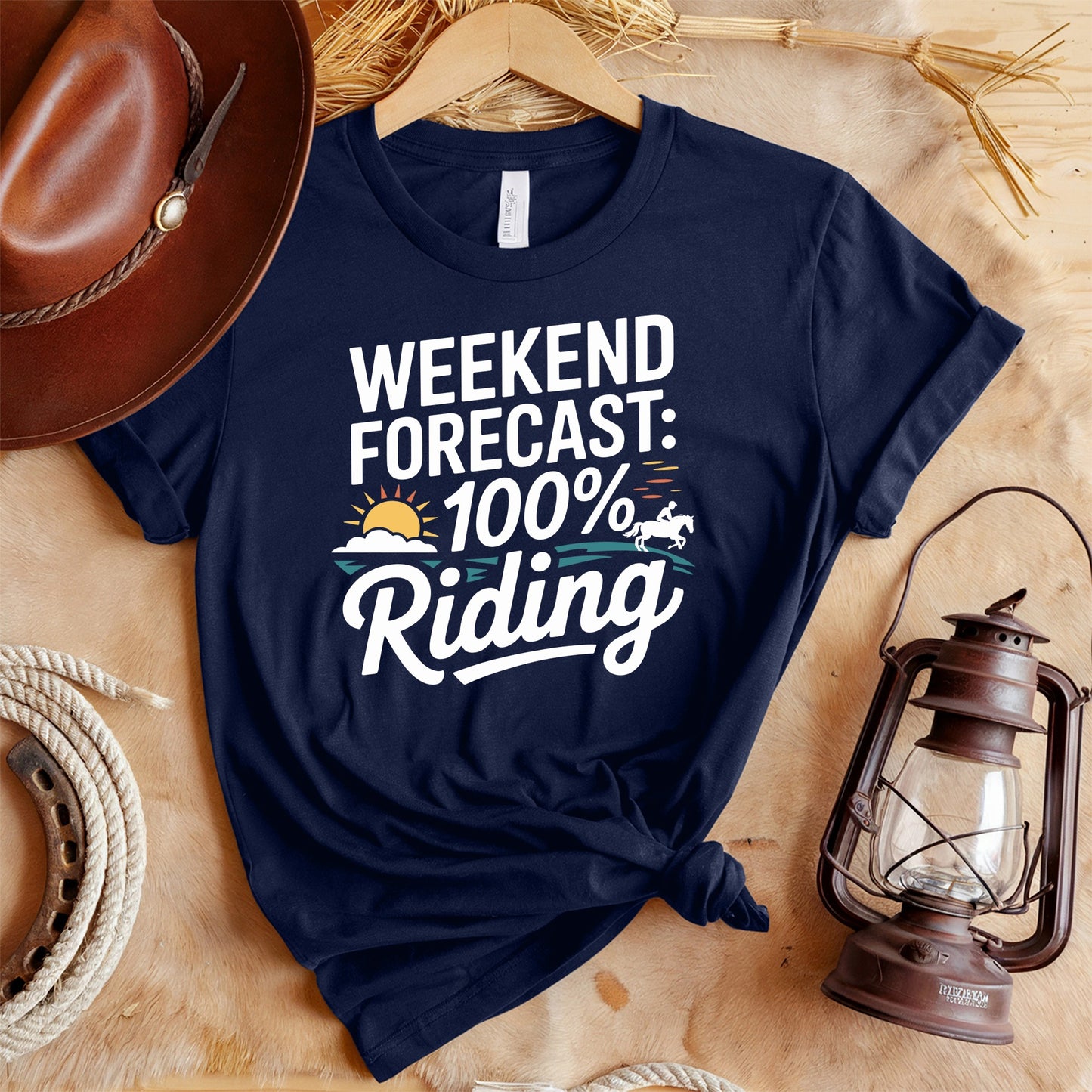 Weekend Forecast Horse Riding T-Shirt