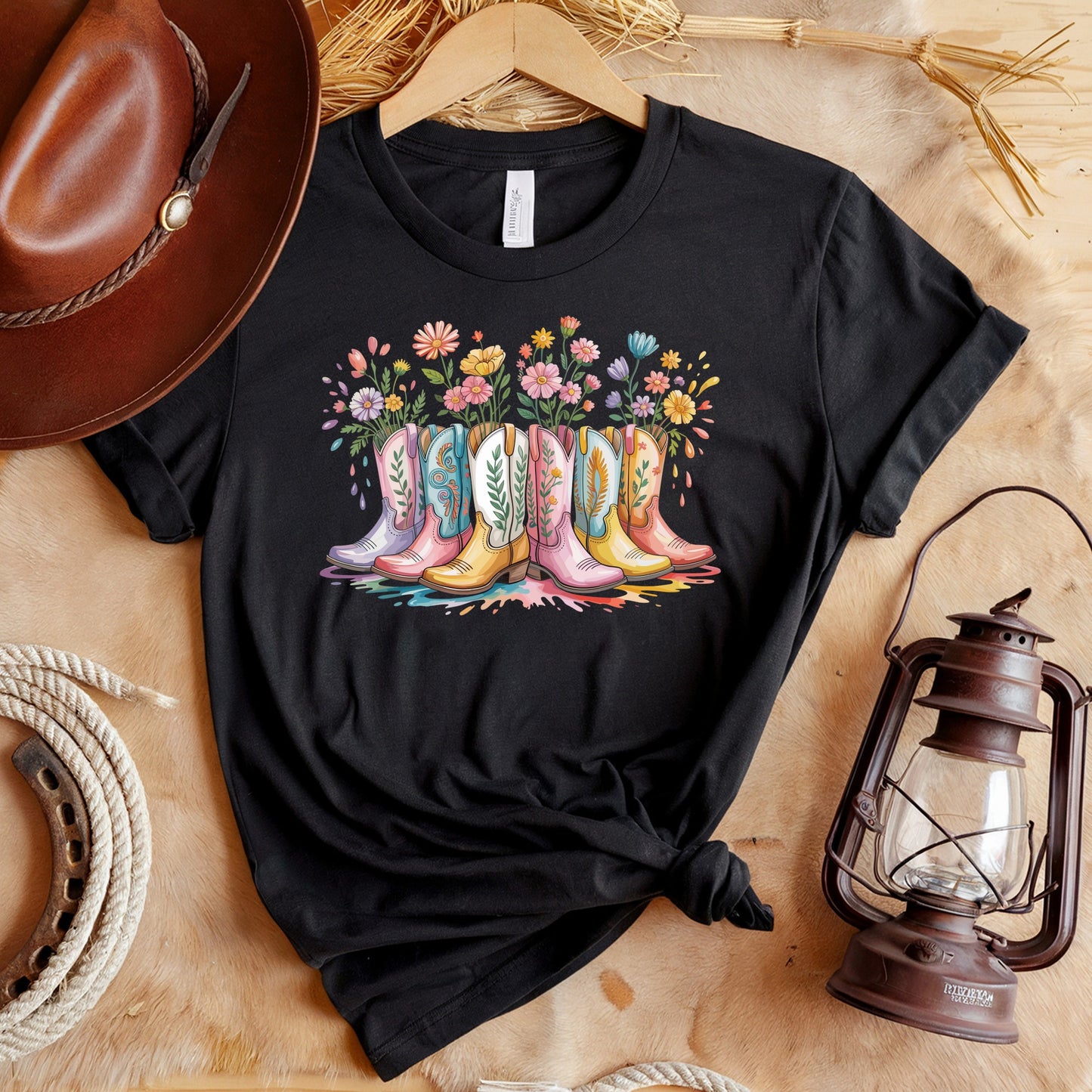 Boots Flowers T-Shirt