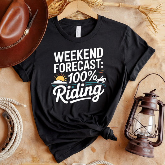 Weekend Forecast Horse Riding T-Shirt