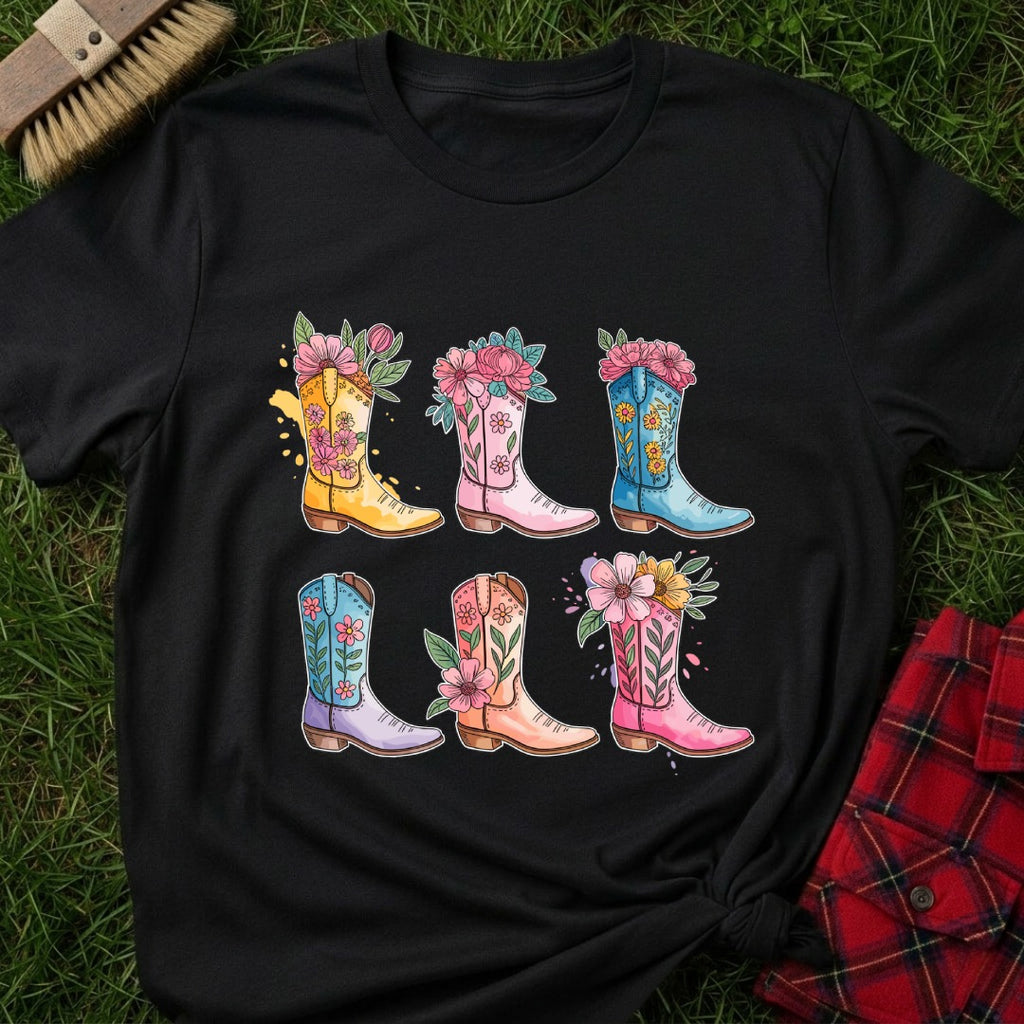 Floral Boots T-Shirt