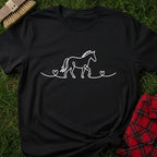 Horse Line Art T-Shirt