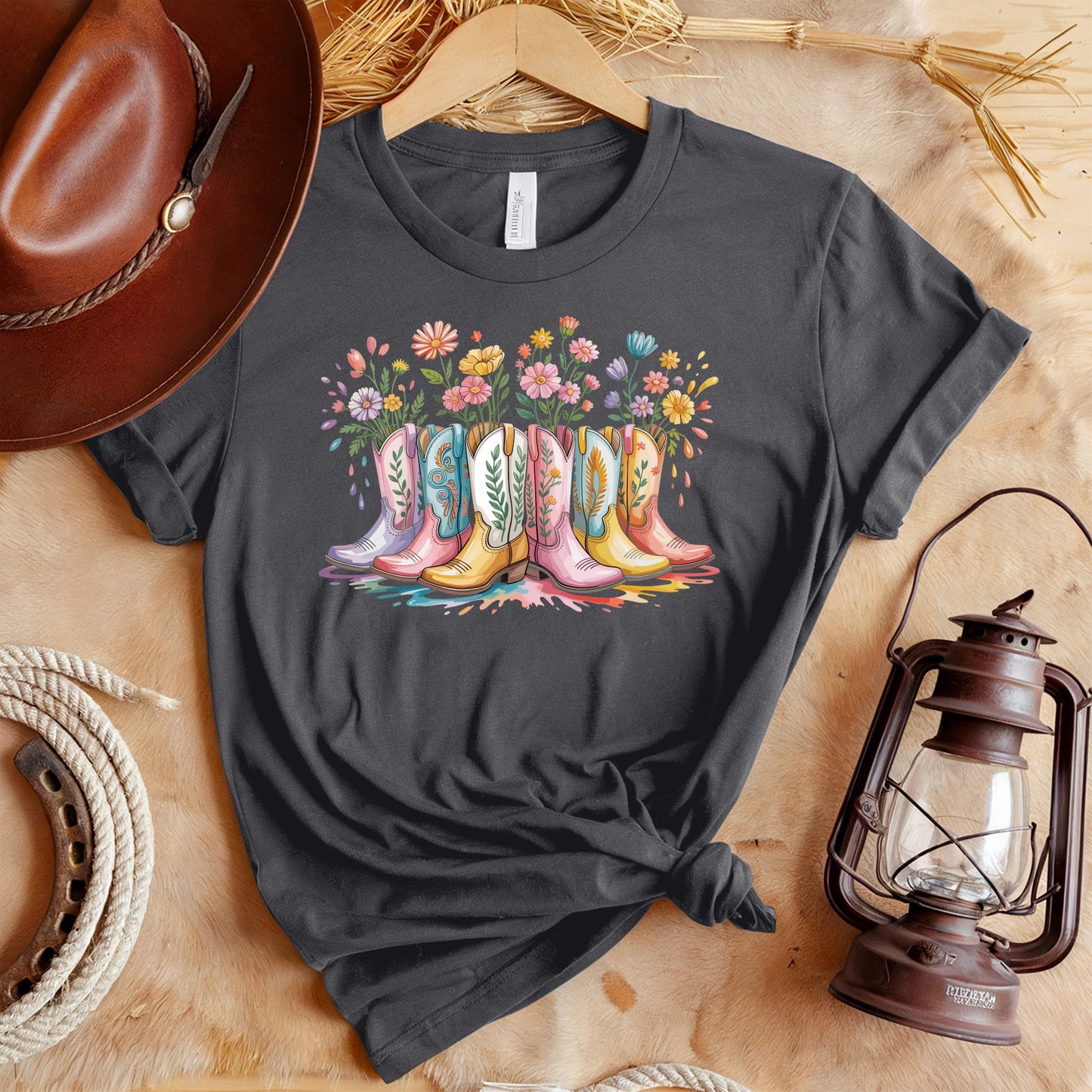 Boots Flowers T-Shirt