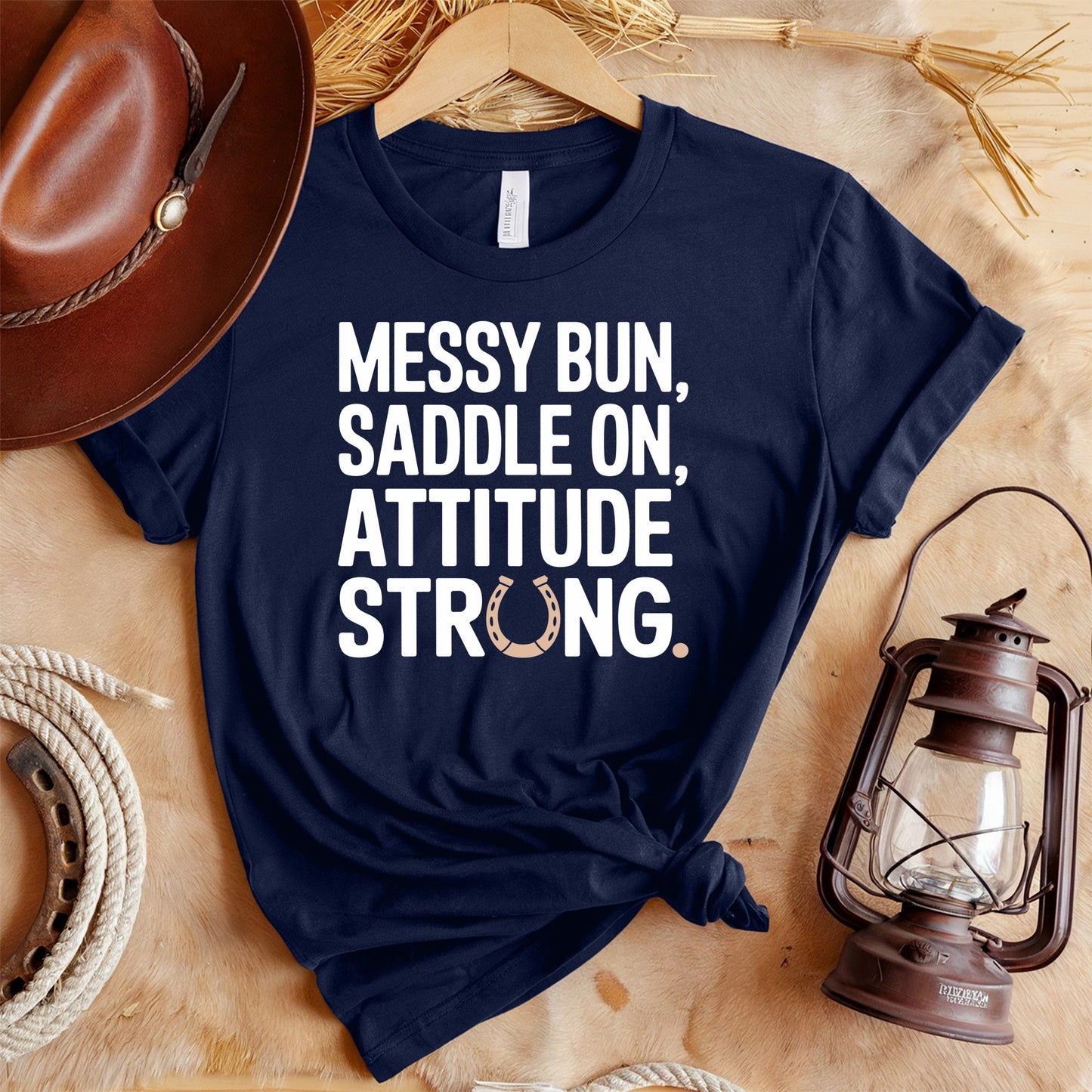 Messy Bun Saddle T-Shirt