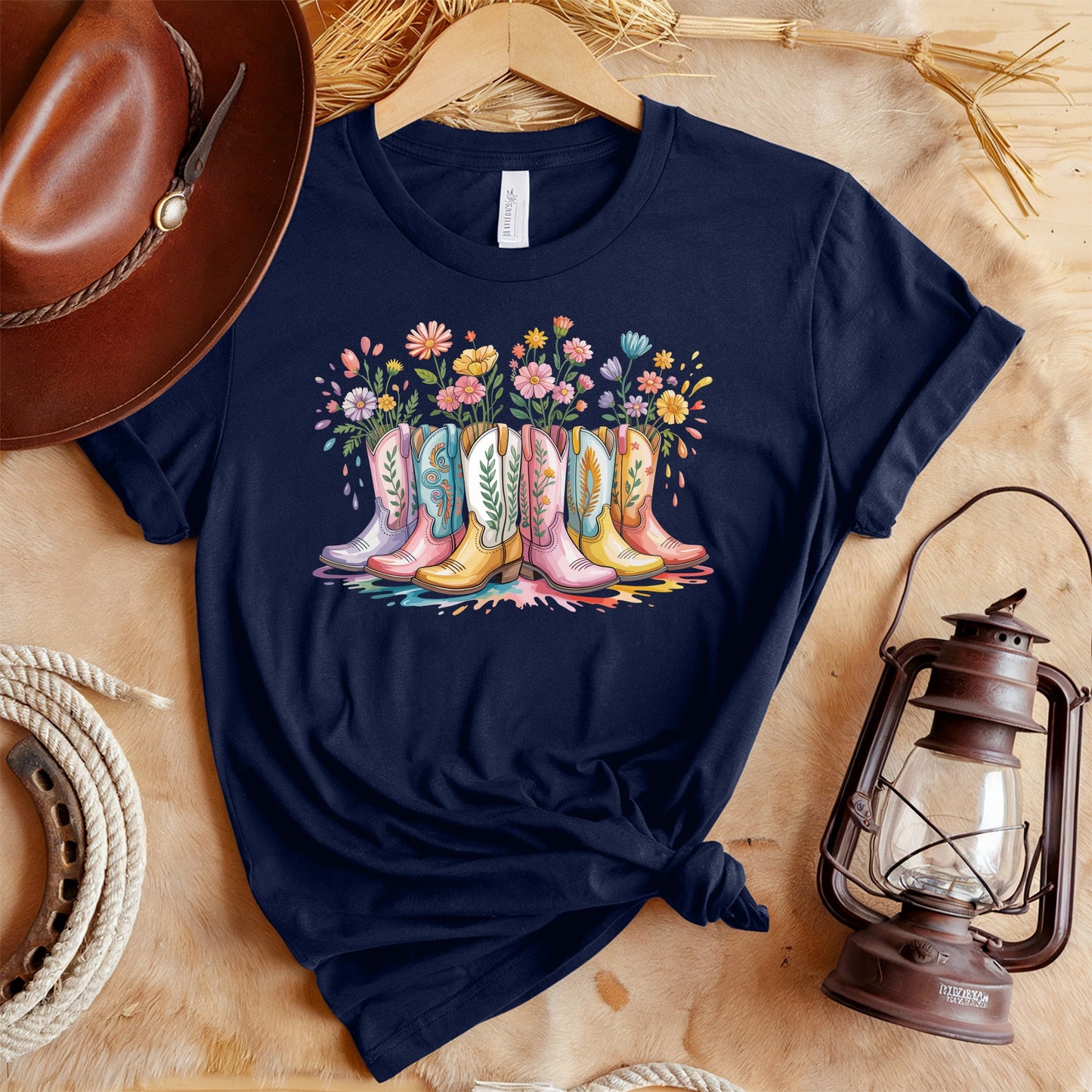 Boots Flowers T-Shirt