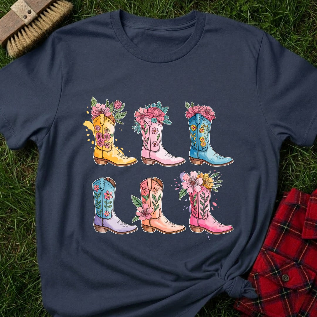 Floral Boots T-Shirt