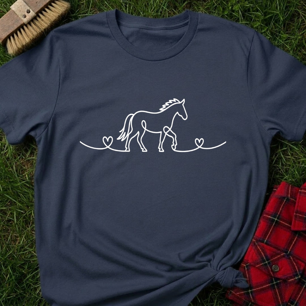Horse Line Art T-Shirt