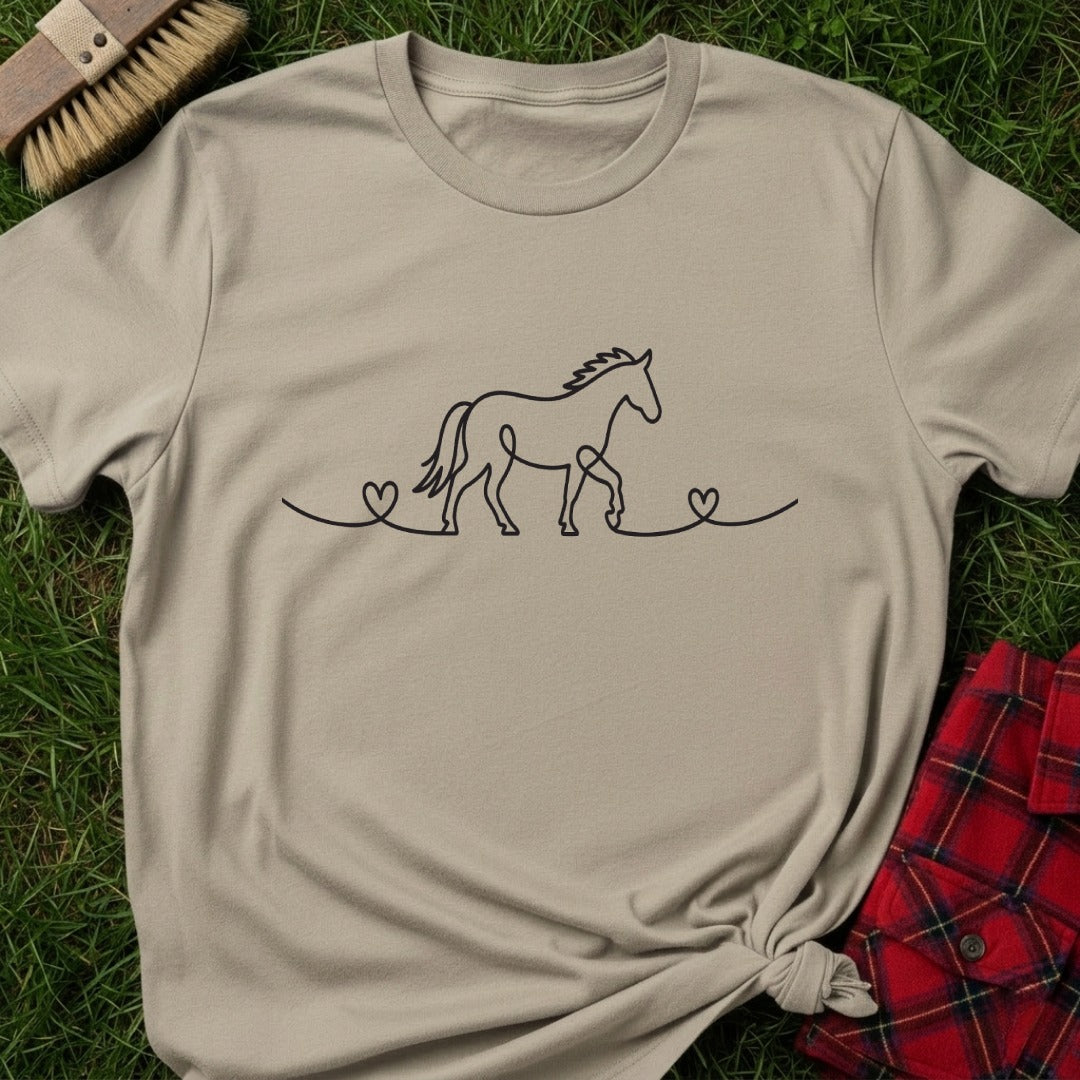 Horse Line Art T-Shirt