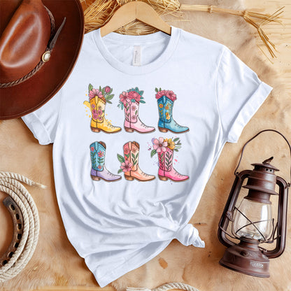 Floral Boots T-Shirt